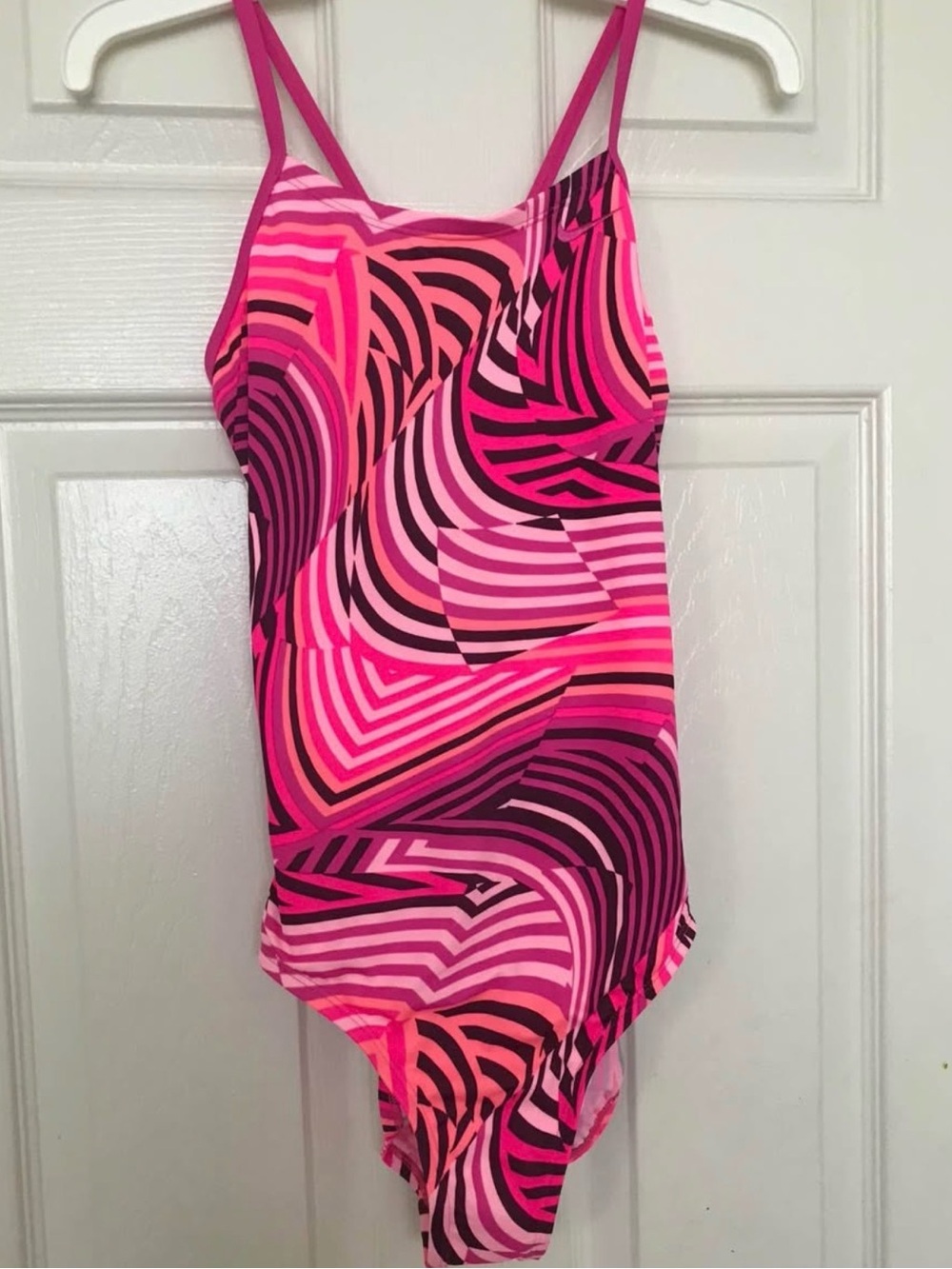 Nike Girls' Pink Swirl One-Piece Swimsuit